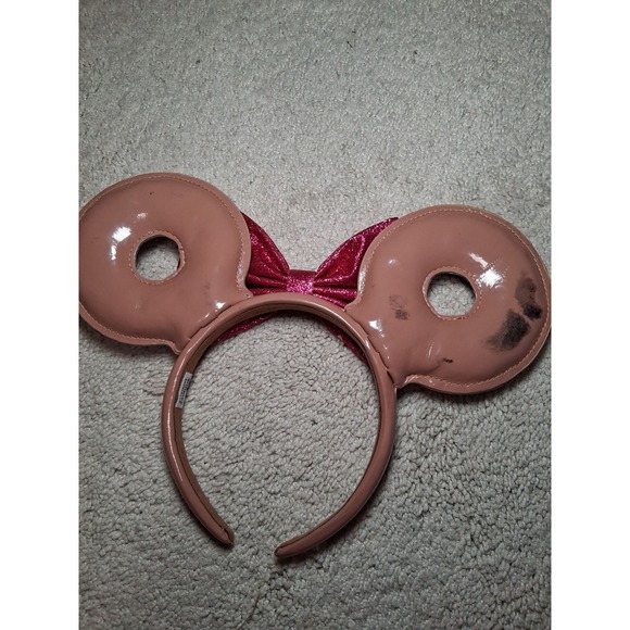 Disney BaubleBar Donut Minnie Mouse Ears Headband Pink Glitter Sparkle - Picture 4 of 6